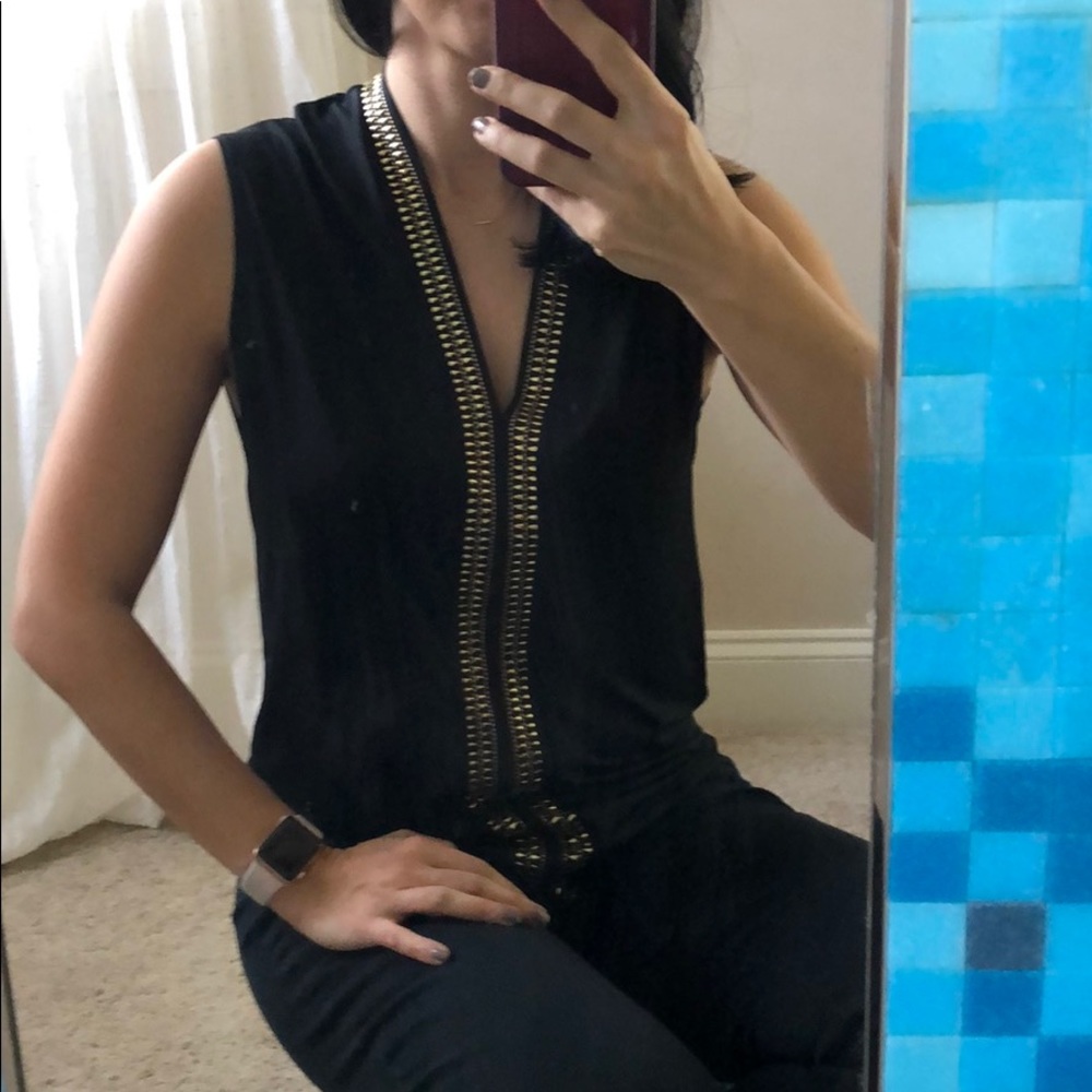Rachel Roy Black tunic with gold detail
